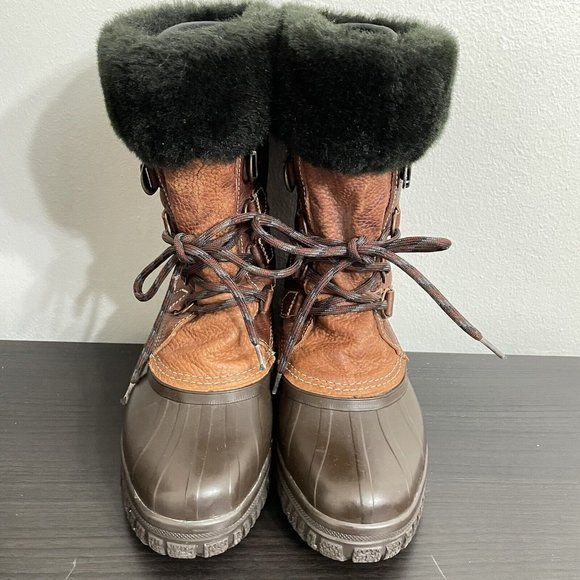 SOREL Boots Size 7 CambrionX En Fer Style Mid-Calf Brown Waterproof Winter Boots - Picture 8 of 11